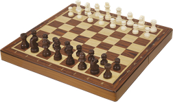 Jeu d'échecs en bois pliable